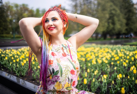 A girl with bright makeup and african rainbow brai 2025 01 29 05 11 24 utc 1 1