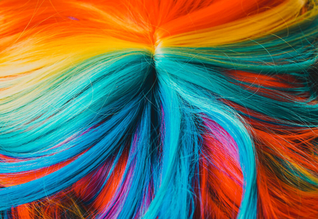 Close up of a multi colored rainbow wig 2024 10 18 06 13 19 utc 1 1
