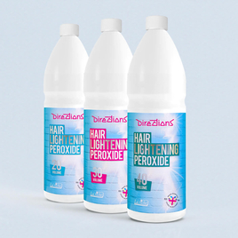 Hair lightening peroxide three bottles