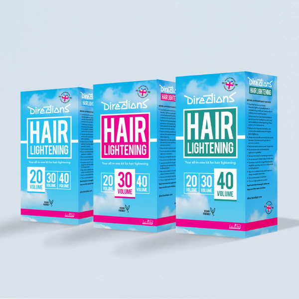 Three set hair lightening products