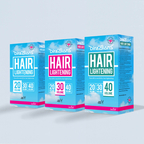 Three set hair lightening products