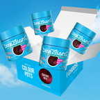 Exploded 4-pack of Vivids Cherry Red Hair Dye from Directions Hair