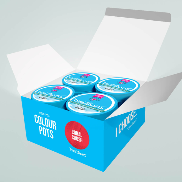 4-pack of Vivids Coral Crush Pink Hair Dye from Directions Hair