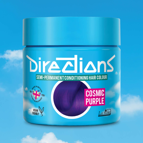 Pot of Rich Vivids Cosmic Purple Hair Dye from Directions Hair