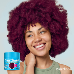 Dark tulip hair colour model watermark