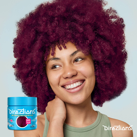 Dark tulip hair colour model watermark