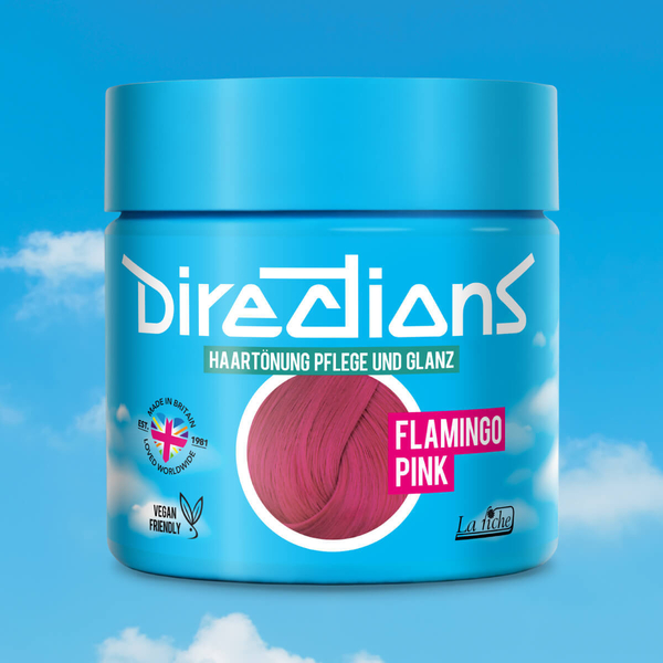 Flamingo-rosa Haarfarbe in Töpfen – Deutsch