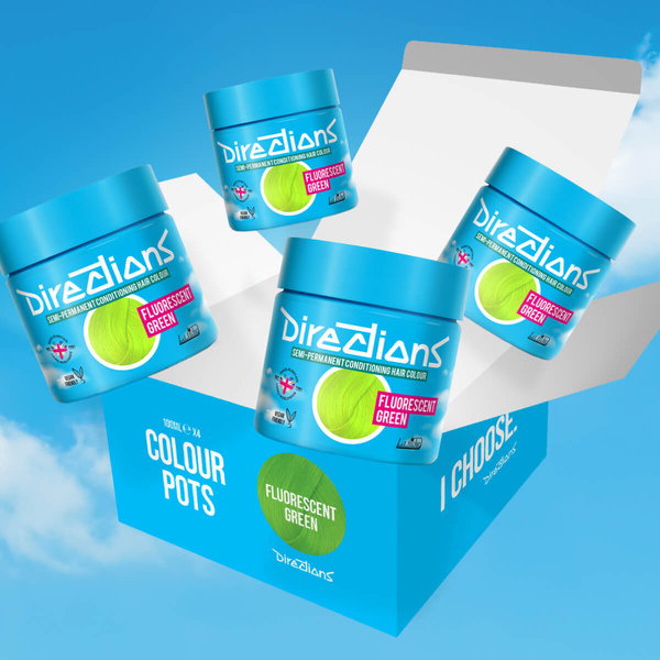 4 Pack Exploded Fluorescent Green hair colour