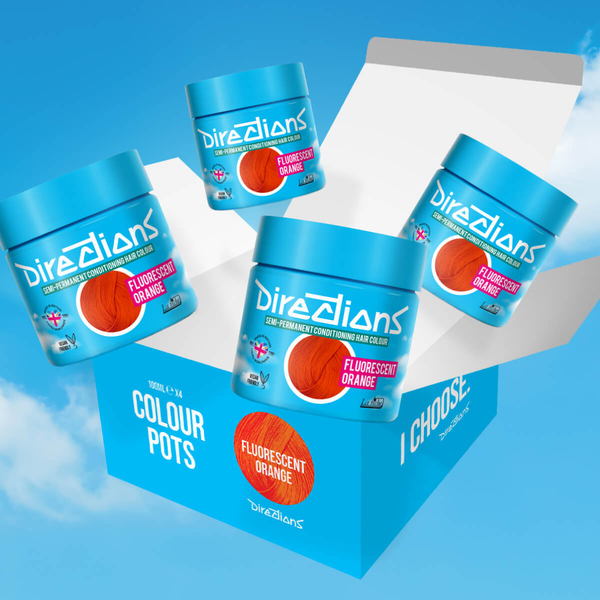 4 Pack Exploded Fluorescent Orange hair colour