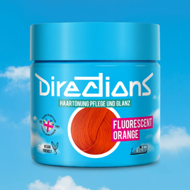 Fluoreszierende orange Haarfarbe in Töpfen – Deutsch