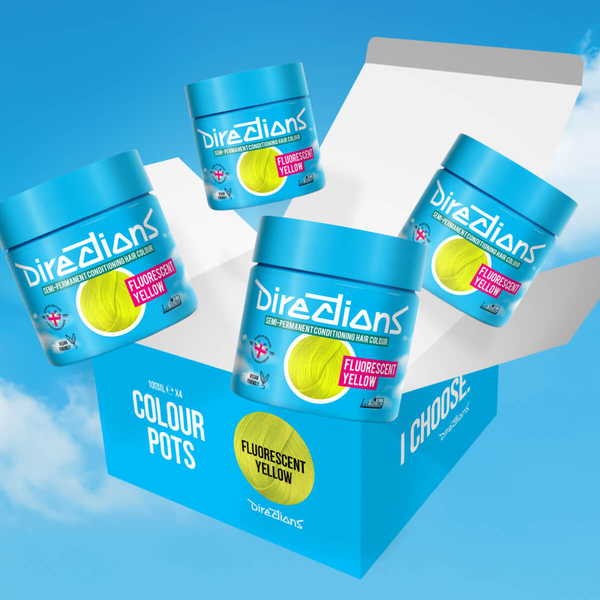 4 Pack Exploded Fluorescent Yellow hair colour