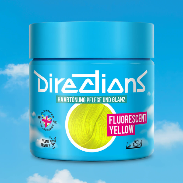Fluoreszierende gelbe Haarfarbe – Deutsch