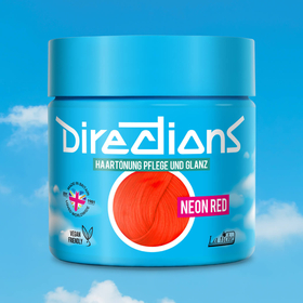 Neonrote Haarfarbe in Töpfen – Deutsch