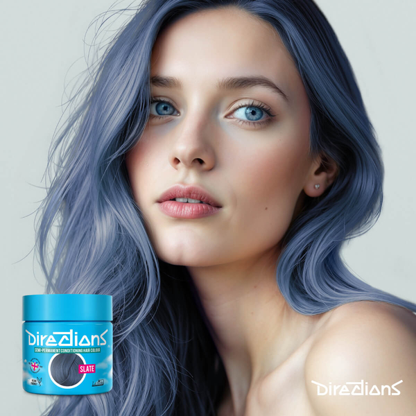 Slate hair colour model watermark