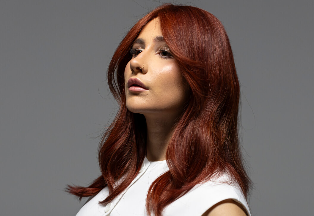 Example of copper hair dye using Directions Amberwood hair colour